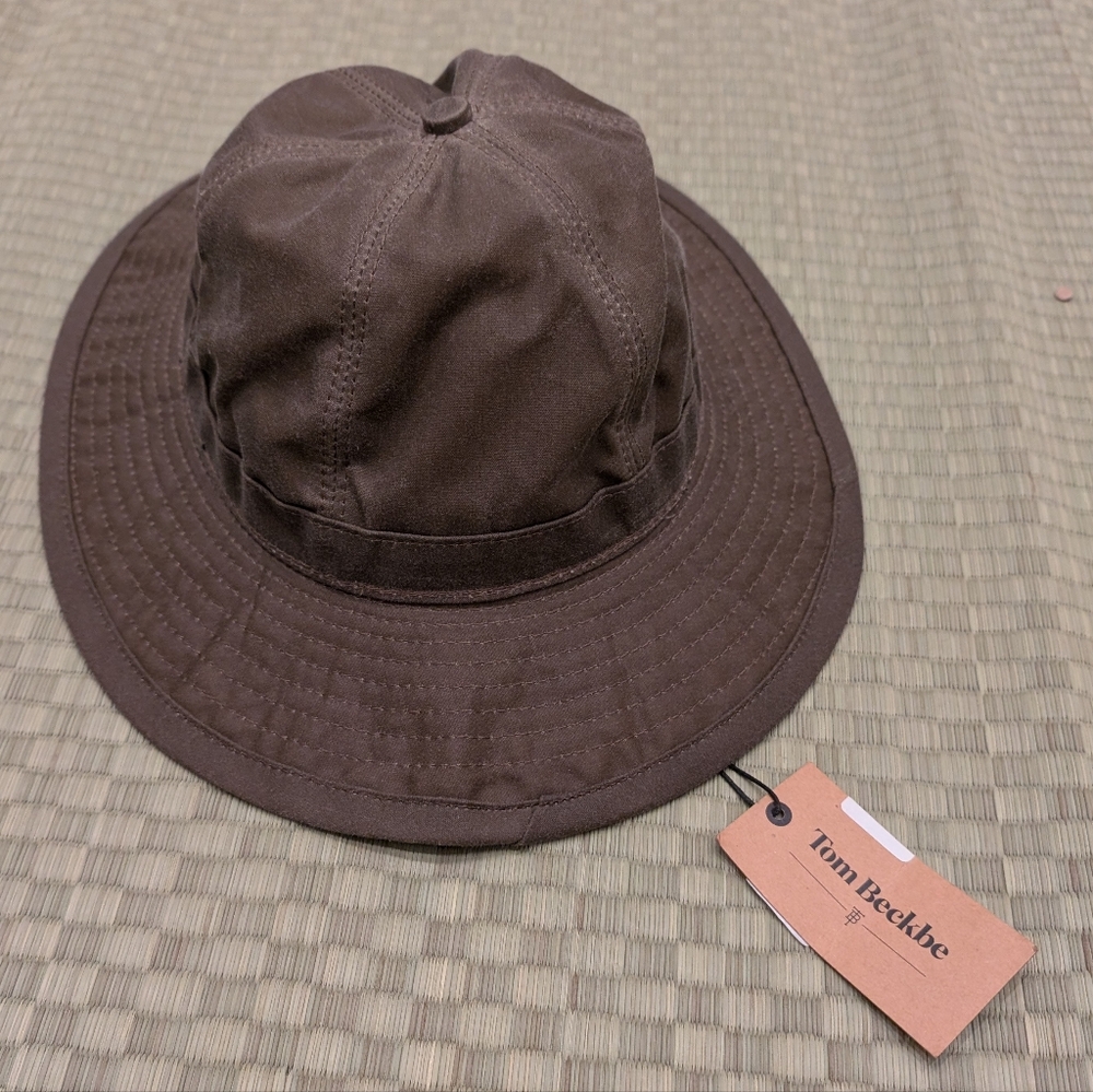 NWT Tom Beckbe Waxed Canvas Lined Boonie Hat Tobacco Men's Size XL Made in USA